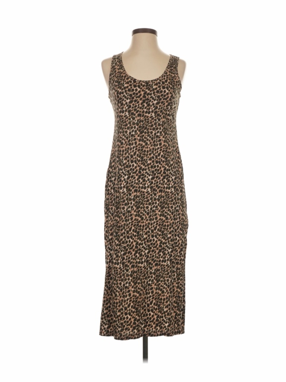J. Crew Leopard Print Sleeveless Midi Dress - Size Small - Brown & Black